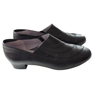 BeautiFeel Women’s Leather Ashley Pumps Block Heels Curvy Seaming EU 41 US 10.5